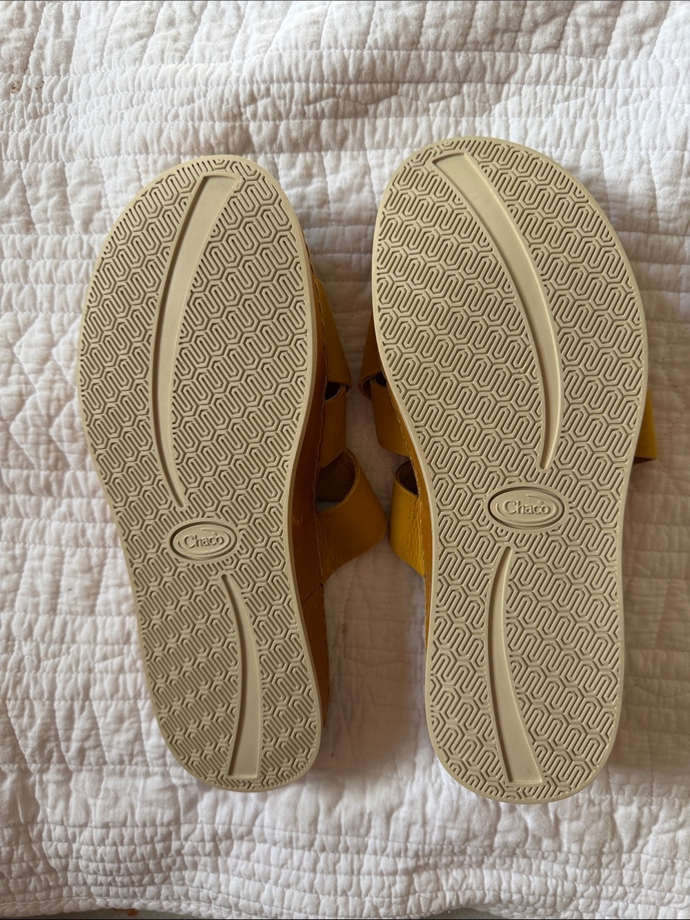 Chaco Women's Golden Yellow Crisscross Slide Sandals - Picture 2 of 3